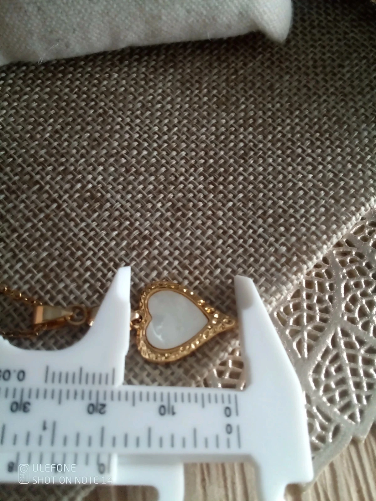 Collier coeur blanc nacré – photo 2